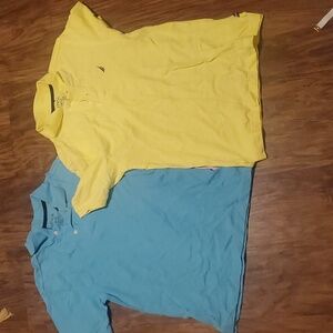 2 Nautica 14/16 Yellow Polo and blue Polo T shirts